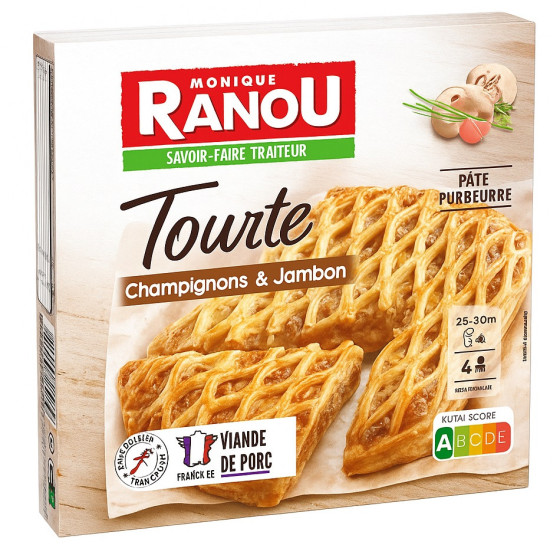 TOURTE CHAMPIGNONS JAMBON MONIQUE RANOU 500 G