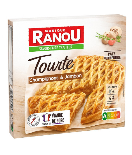 TOURTE CHAMPIGNONS JAMBON MONIQUE RANOU 500 G