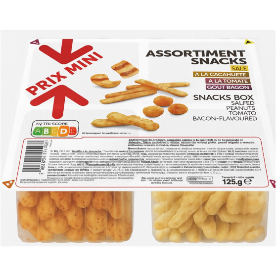 CHIPS PRIX MINI ASSORTIMENT SNACKS 125G