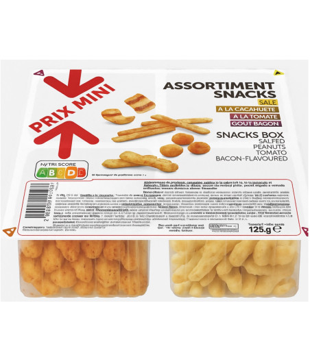 CHIPS PRIX MINI ASSORTIMENT SNACKS 125G