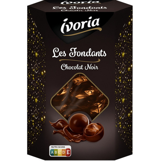 SPHERES DE CHOCOLAT NOIR LES FONDANTS IVORIA 200G