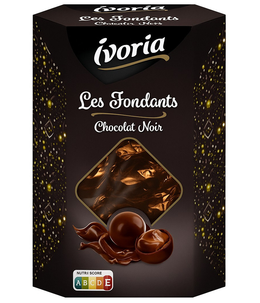 SPHERES DE CHOCOLAT NOIR LES FONDANTS IVORIA 200G