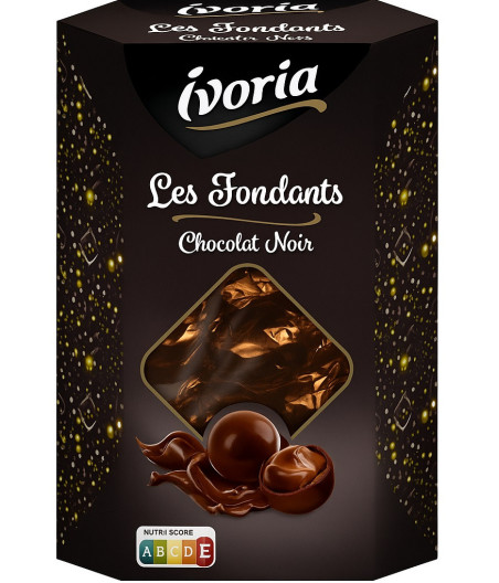 SPHERES DE CHOCOLAT NOIR LES FONDANTS IVORIA 200G