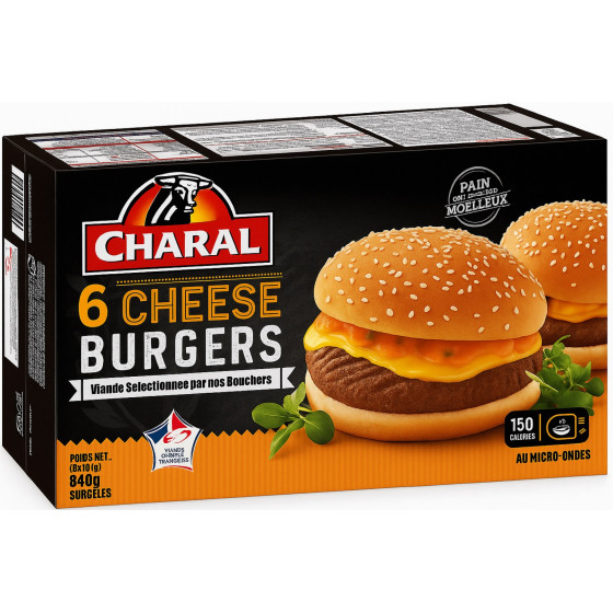 CHEESE BURGERS CHARAL 6X140G