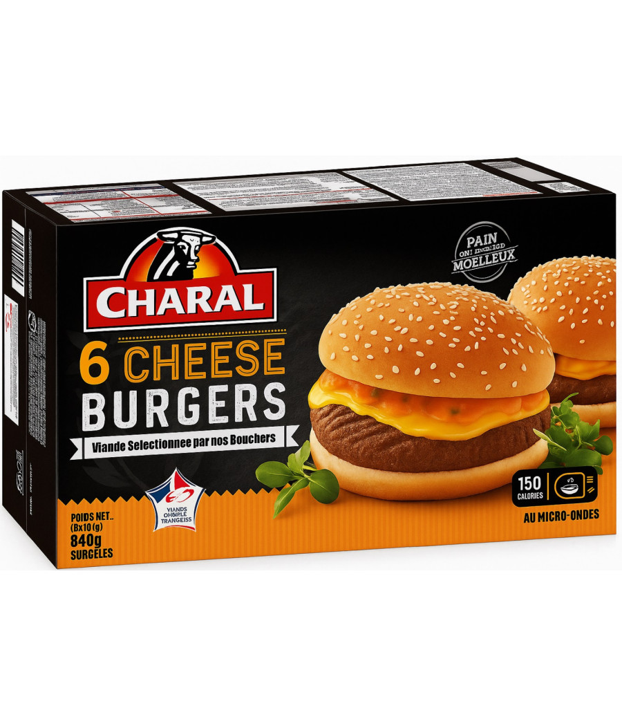 CHEESE BURGERS CHARAL 6X140G