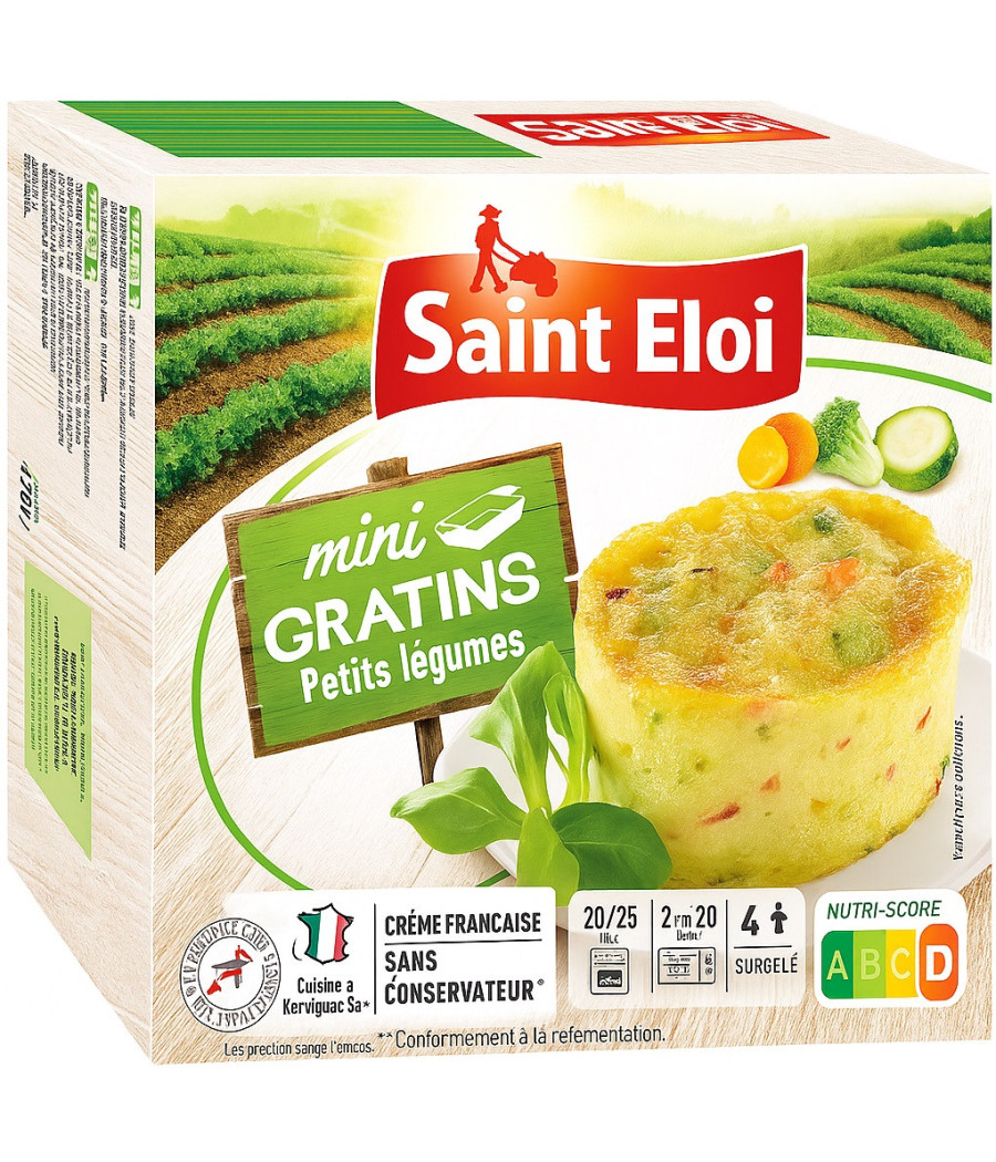 4 MINI GRATINS PETITS LEGUMES SAINT ELOI 480G