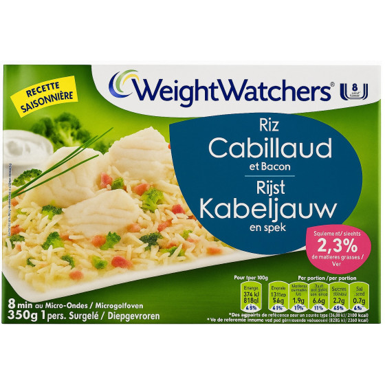 RIZ SAINT JACQUES SAUCE FROMAGE BACON WEIGHT WATCHERS 350G