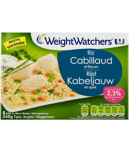 RIZ SAINT JACQUES SAUCE FROMAGE BACON WEIGHT WATCHERS 350G