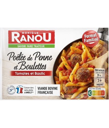 POELEE PENNE ET BOULETTES MONIQUE RANOU 900G