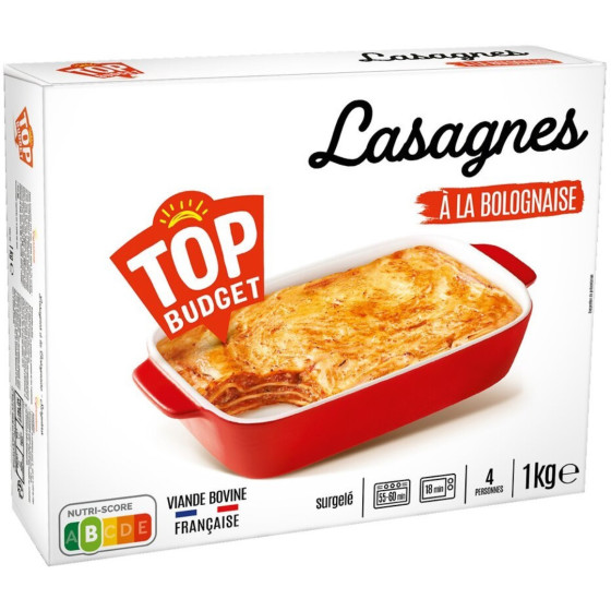 LASAGNES A LA BOLOGNAISE TOP BUDGET 1KG
