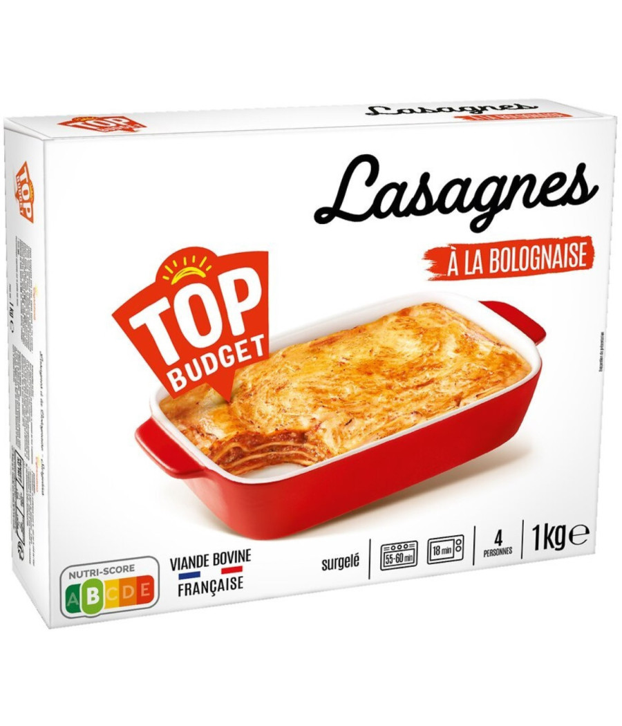 LASAGNES A LA BOLOGNAISE TOP BUDGET 1KG