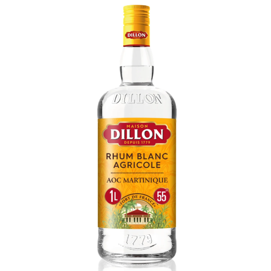 RHUM BLANC AGRICOLE A.O.C DE LA MARTINIQUE DILLON 1L
