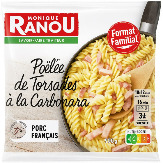 POELEE DE TORSADES CARBONARA MONIQUE RANOU 900G