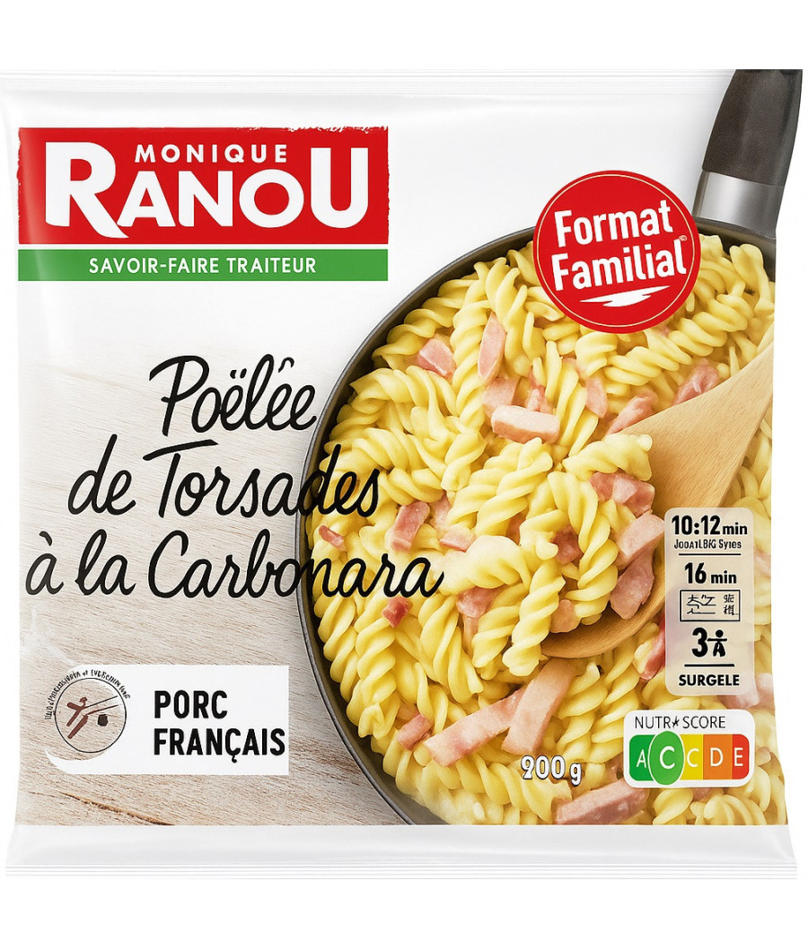 POELEE DE TORSADES CARBONARA MONIQUE RANOU 900G