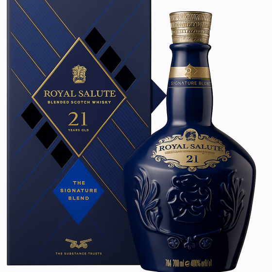 WHISKY D'EXCEPTION  21ANS D'AGE ROYAL SALUTE CHIVAS  70CL