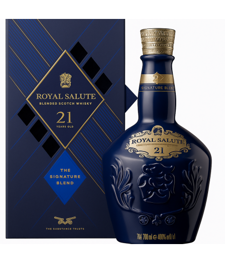 WHISKY D'EXCEPTION  21ANS D'AGE ROYAL SALUTE CHIVAS  70CL