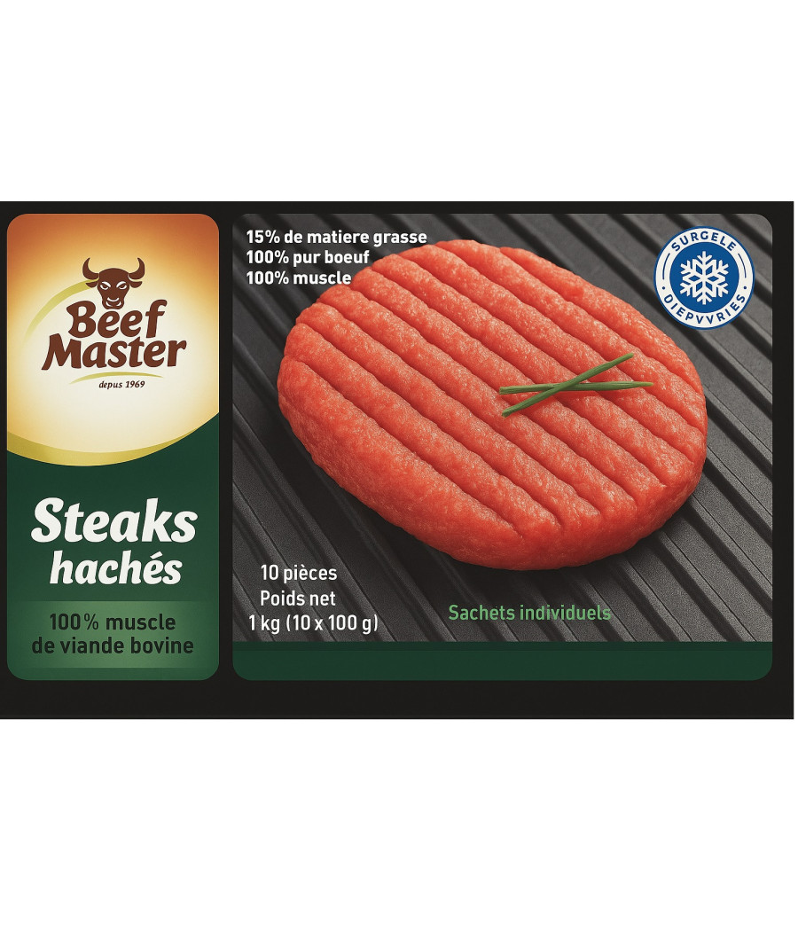 STEAK BEEF MASTER HACHES 1KG