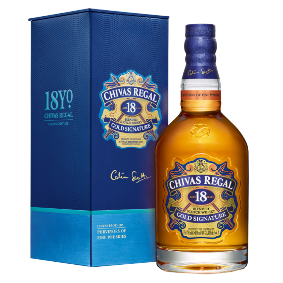 WHISKY D'EXCEPTION 18 ANS D'AGE  CHIVAS GOLD SIGNATURE 70CL