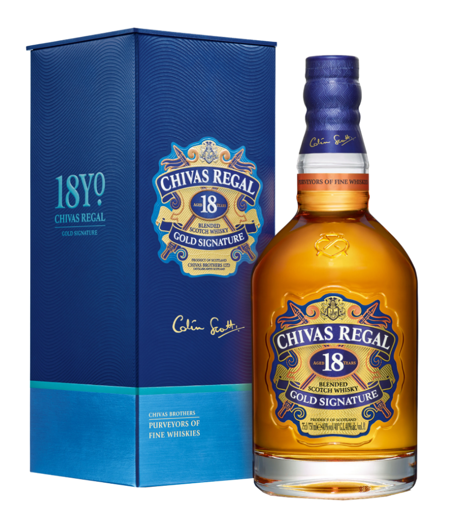 WHISKY D'EXCEPTION 18 ANS D'AGE  CHIVAS GOLD SIGNATURE 70CL