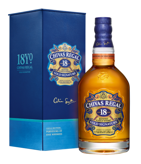 WHISKY D'EXCEPTION 18 ANS D'AGE  CHIVAS GOLD SIGNATURE 70CL