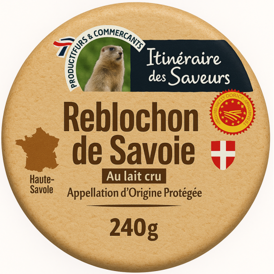 REBLOCHON DE SAVOIE AU LAIT CRU ITINERAIRE DE SAVOIE 240 G