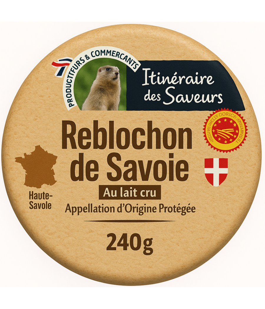 REBLOCHON DE SAVOIE AU LAIT CRU ITINERAIRE DE SAVOIE 240 G