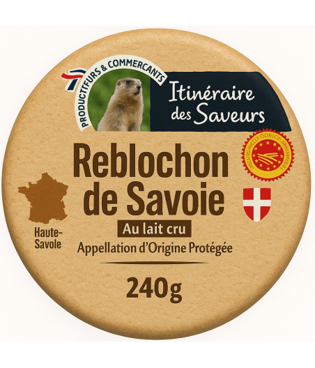 REBLOCHON DE SAVOIE AU LAIT CRU ITINERAIRE DE SAVOIE 240 G