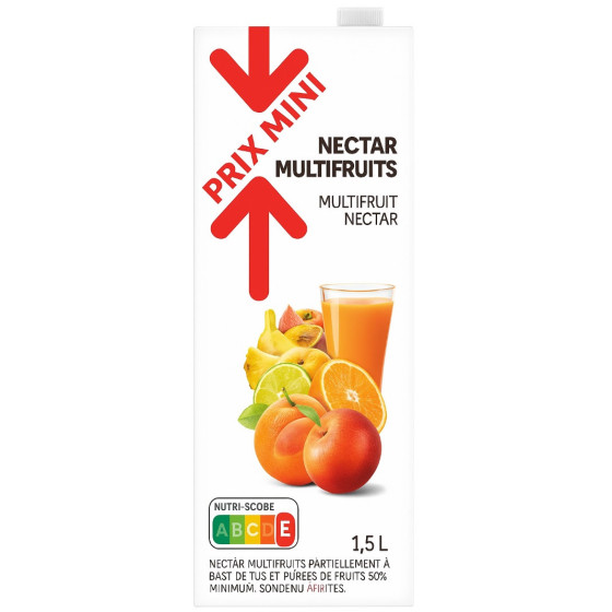 JUS DE FRUITS NECTAR MULTIFRUITS PRIX MINI 1,5L