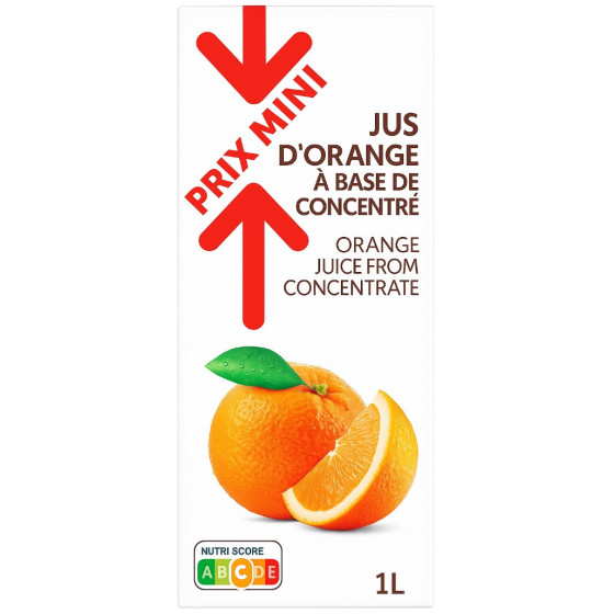 JUS DE FRUITS D\'ORANGE A BASE CONCENTRE 1 L