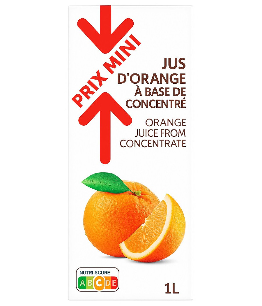JUS DE FRUITS D\'ORANGE A BASE CONCENTRE 1 L