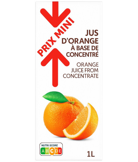 JUS DE FRUITS D\'ORANGE A BASE CONCENTRE 1 L