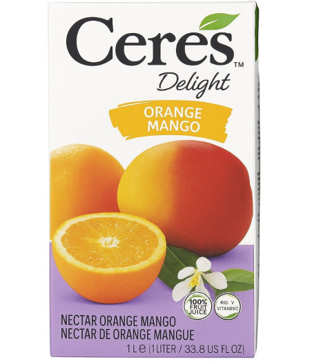 JUS DE FRUITS NECTAR ORANGE MANGUE CERES 1L