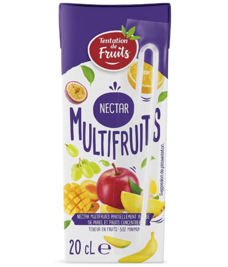JUS DE FRUITS NECTAR MULTIFRUITS 20CL