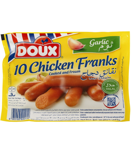 SAUCISSE DOUX 10 CHICKEN FRANKS 340G