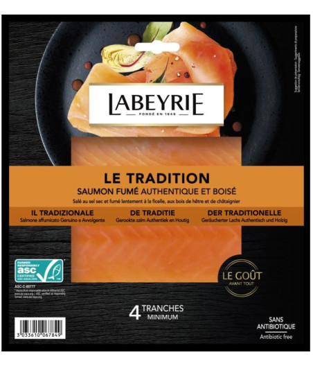 SAUMON FUME AUTHENTIQUE ET BOISE LABEYRIE 120G