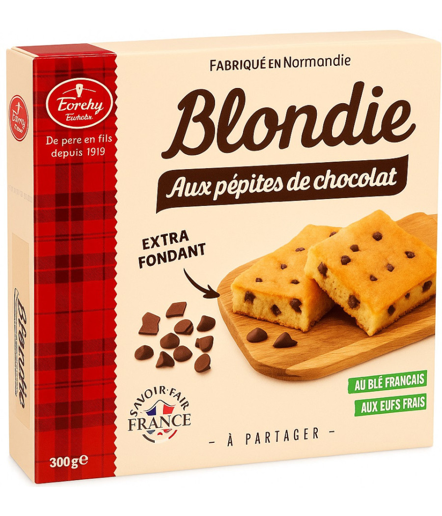 BLONDIE AUX PEPITES DE CHOCOLAT FORSHY 285G