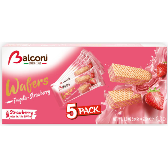 GAUFRETTE FRAISE BALCONI 225G