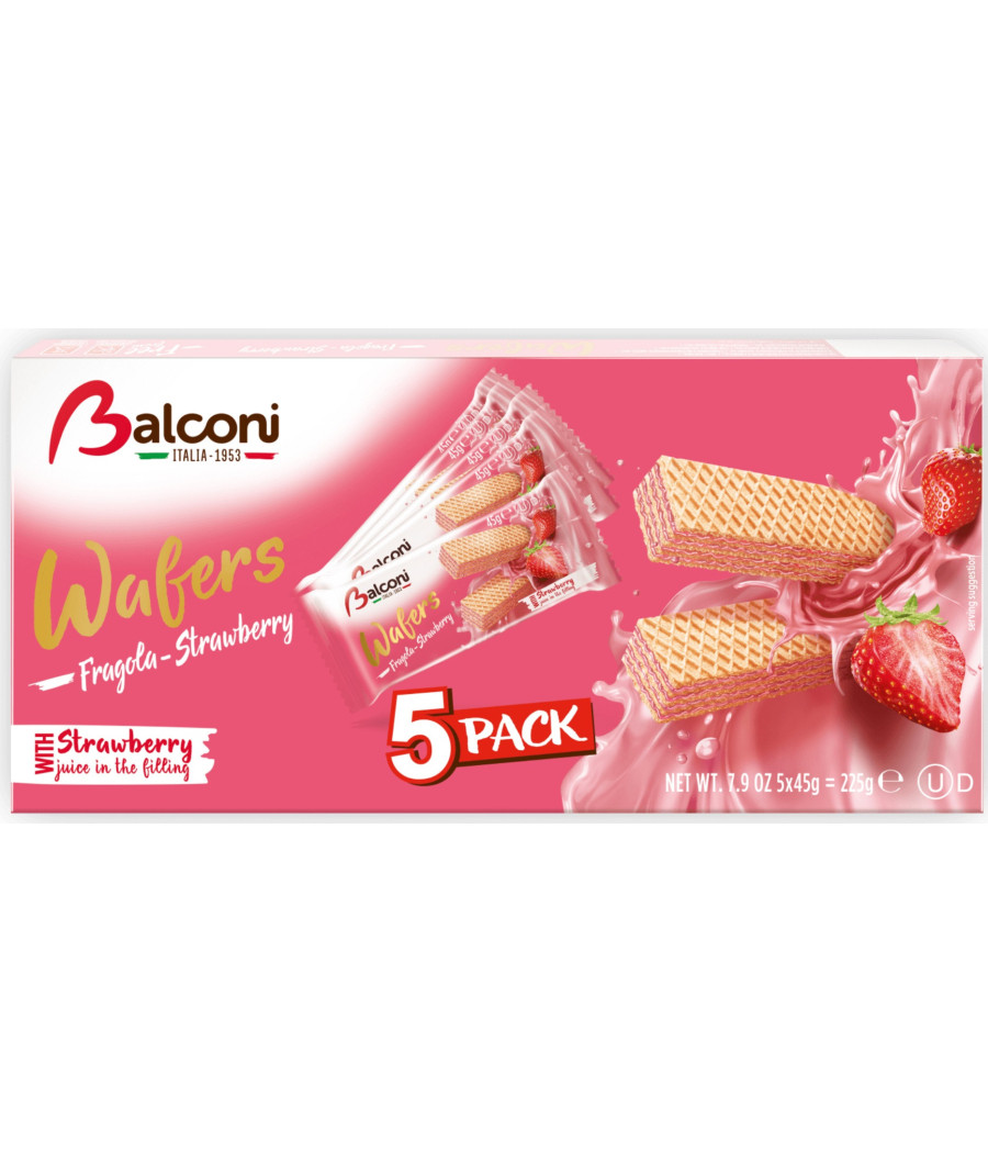 GAUFRETTE FRAISE BALCONI 225G
