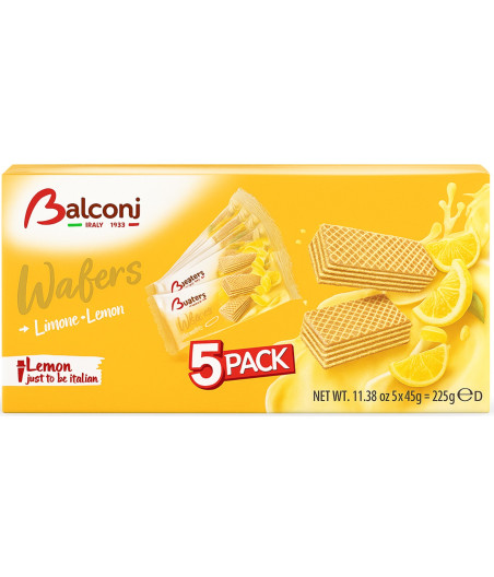 GAUFRETTE CITRON BALCONI 5X45G SOIT 225G