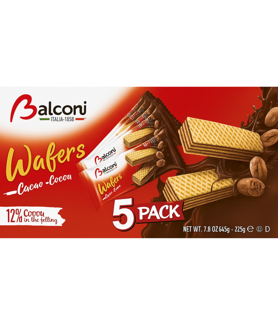 GAUFRETTE CACAO BALCONI 225G