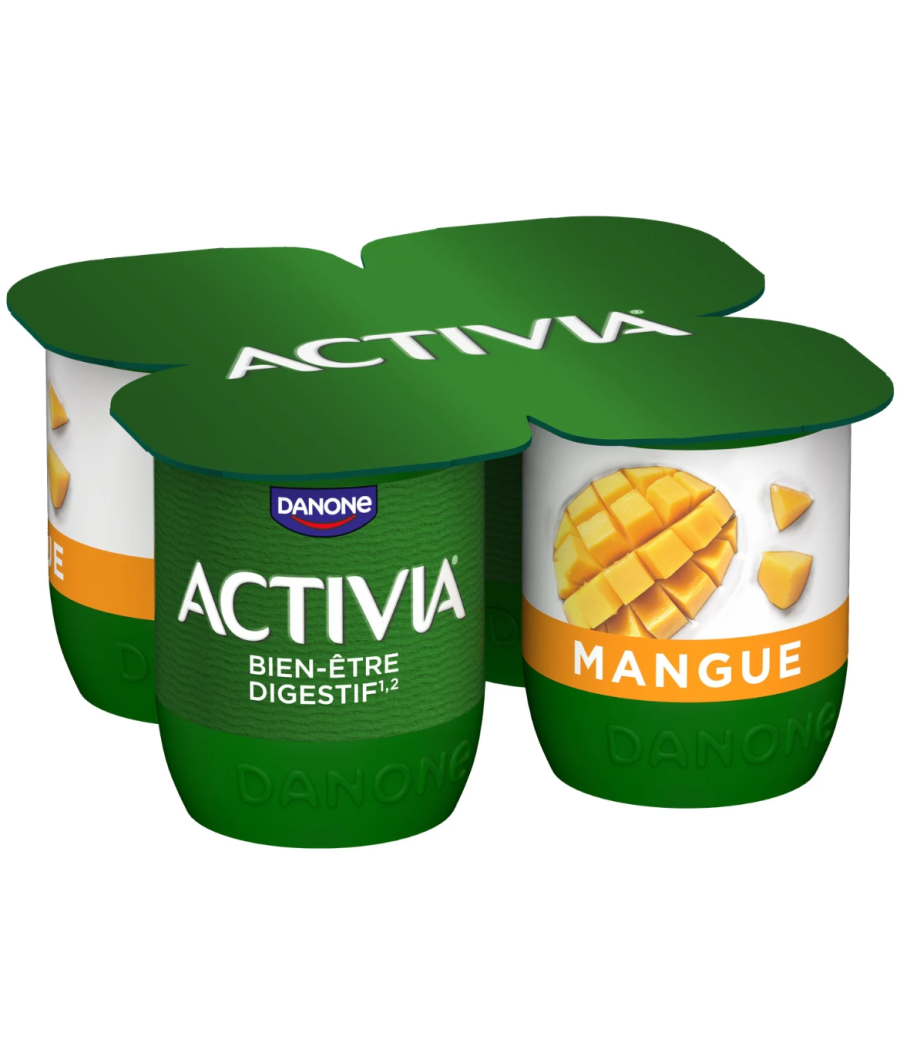 YAOURTS ACTIVIA AUX FRUITS  BIFIDUS MANGUE DANONE 125G