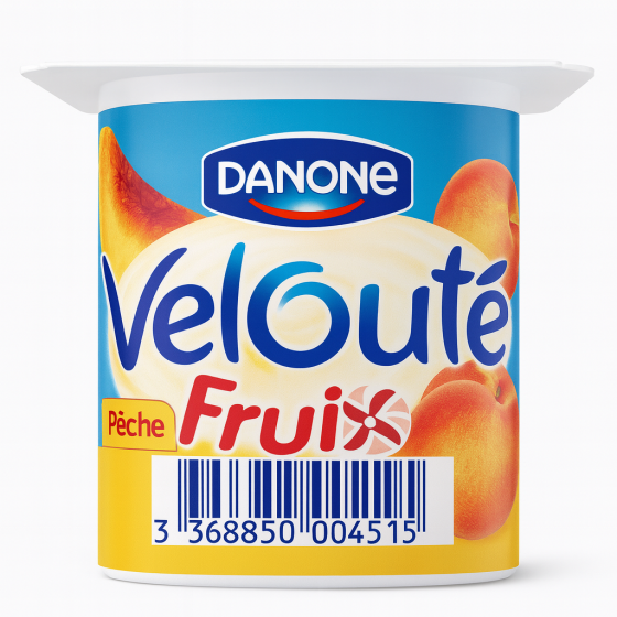 YAOURT FRUITE VELOUTE FRUIX PECHE DANONE