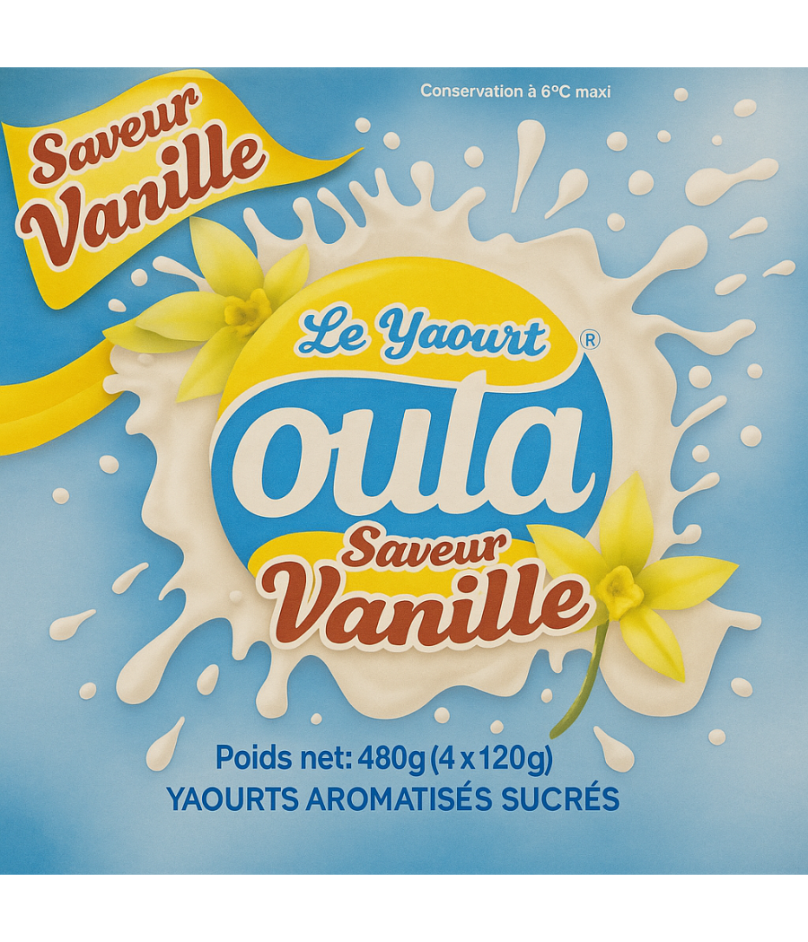 YAOURT AROMATISES VANILLES OULA  480G