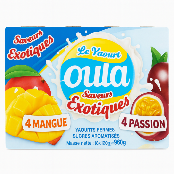 YAOURT FRUITE SAVEUR EXOTIQUE OULA  8X120G