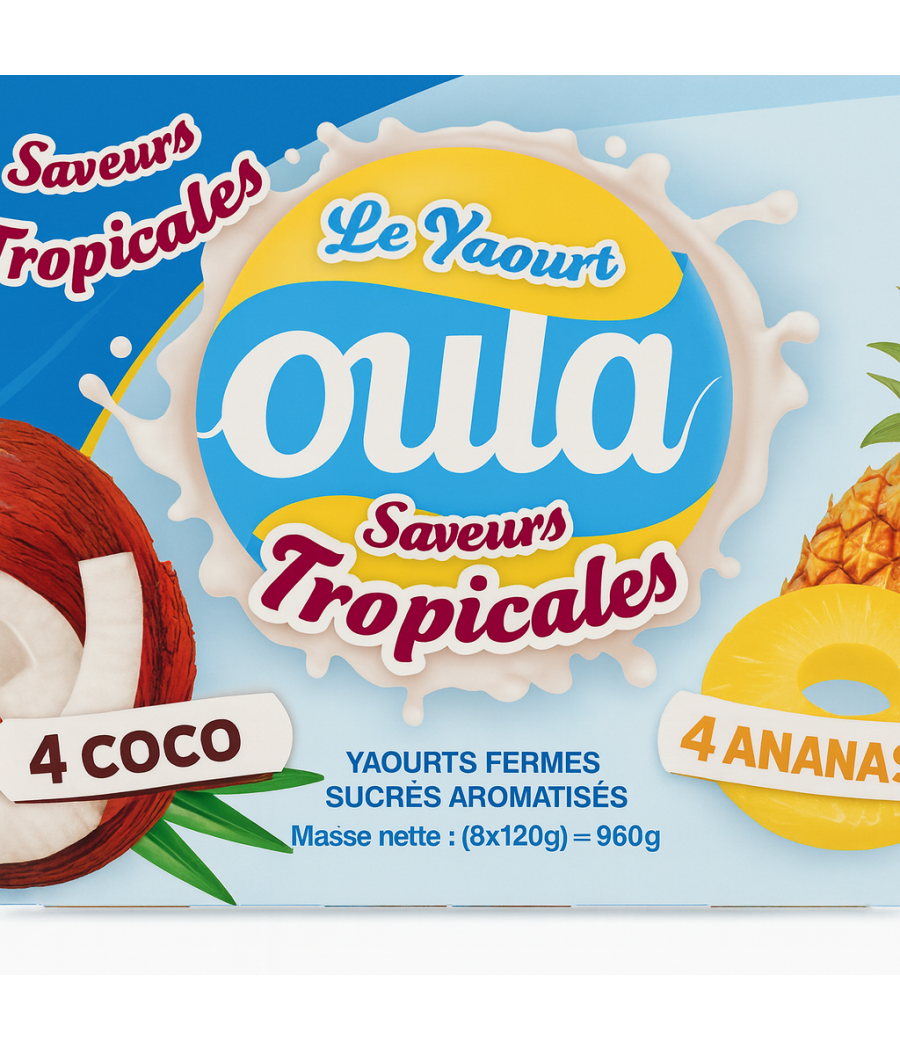 YAOURT SAVEURS TROPICALES OULA 8X120G