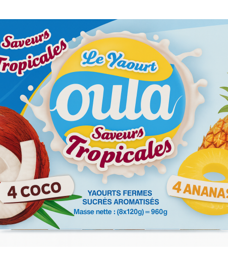 YAOURT SAVEURS TROPICALES OULA 8X120G