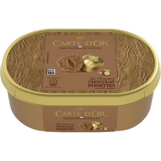 GLACE CARTE D'OR CHOCOLAT NOISETTE 550 G
