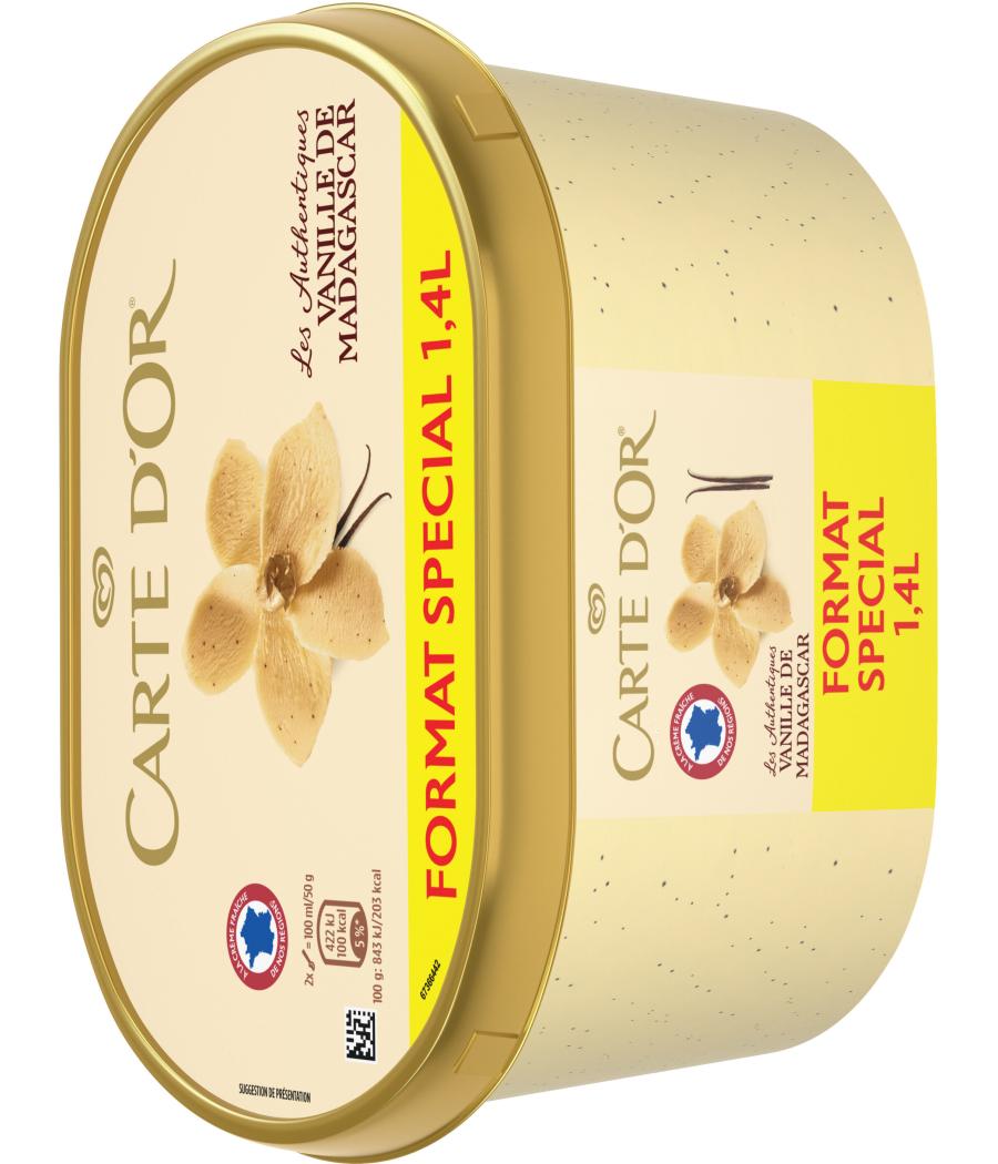GLACE VANILLE DE MADAGASCAR CARTE D'OR 700G