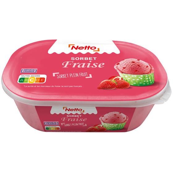 SORBET FRAISE NETTO 1L