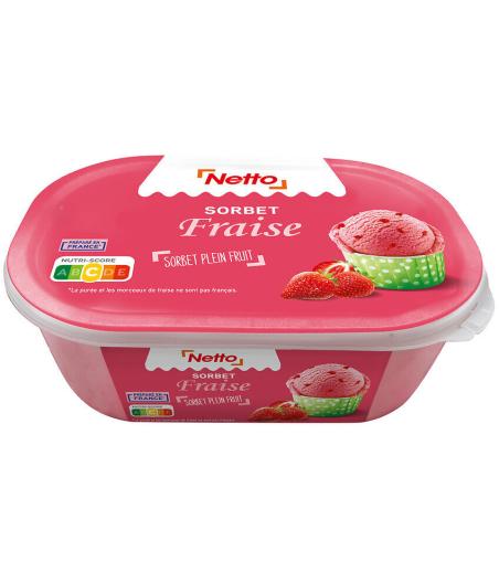 SORBET FRAISE NETTO 1L